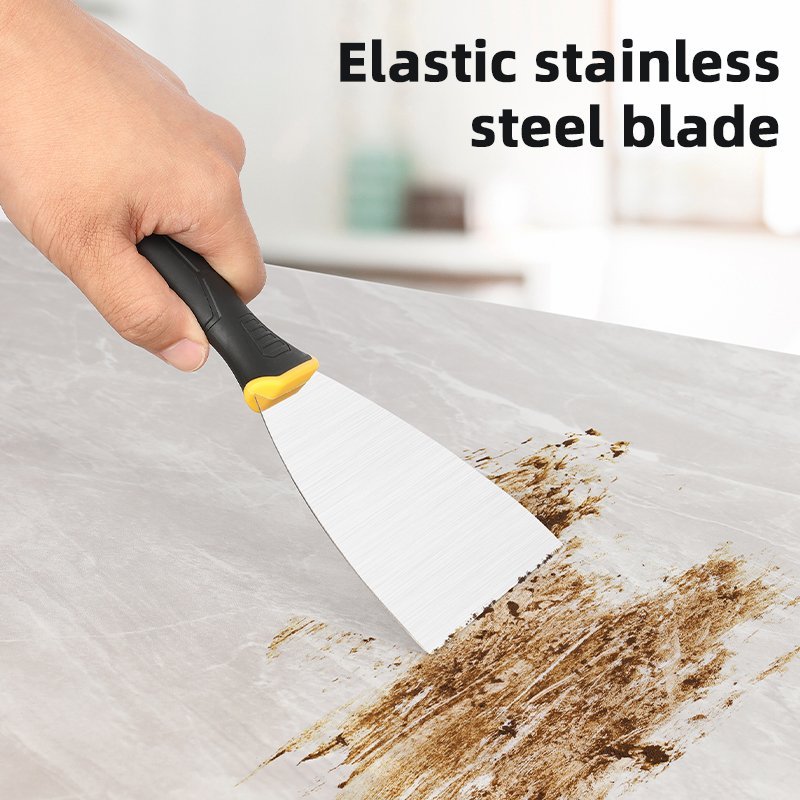 DELI σπάτουλα DL-HD4 με αντιολισθητική λαβή, ανοξείδωτο ατσάλι, 100mm - Image 2