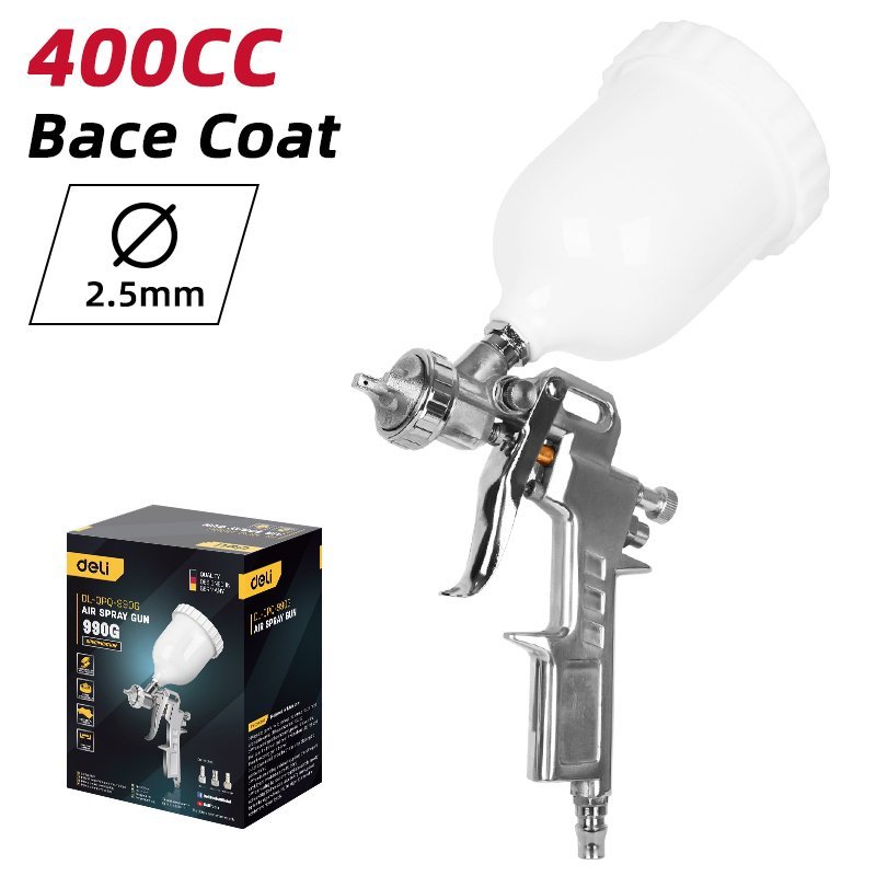 DELI πιστόλι βαφής αέρος άνω δοχείου DL-QPQ-990G, 600cc, 1.5mm - Image 3