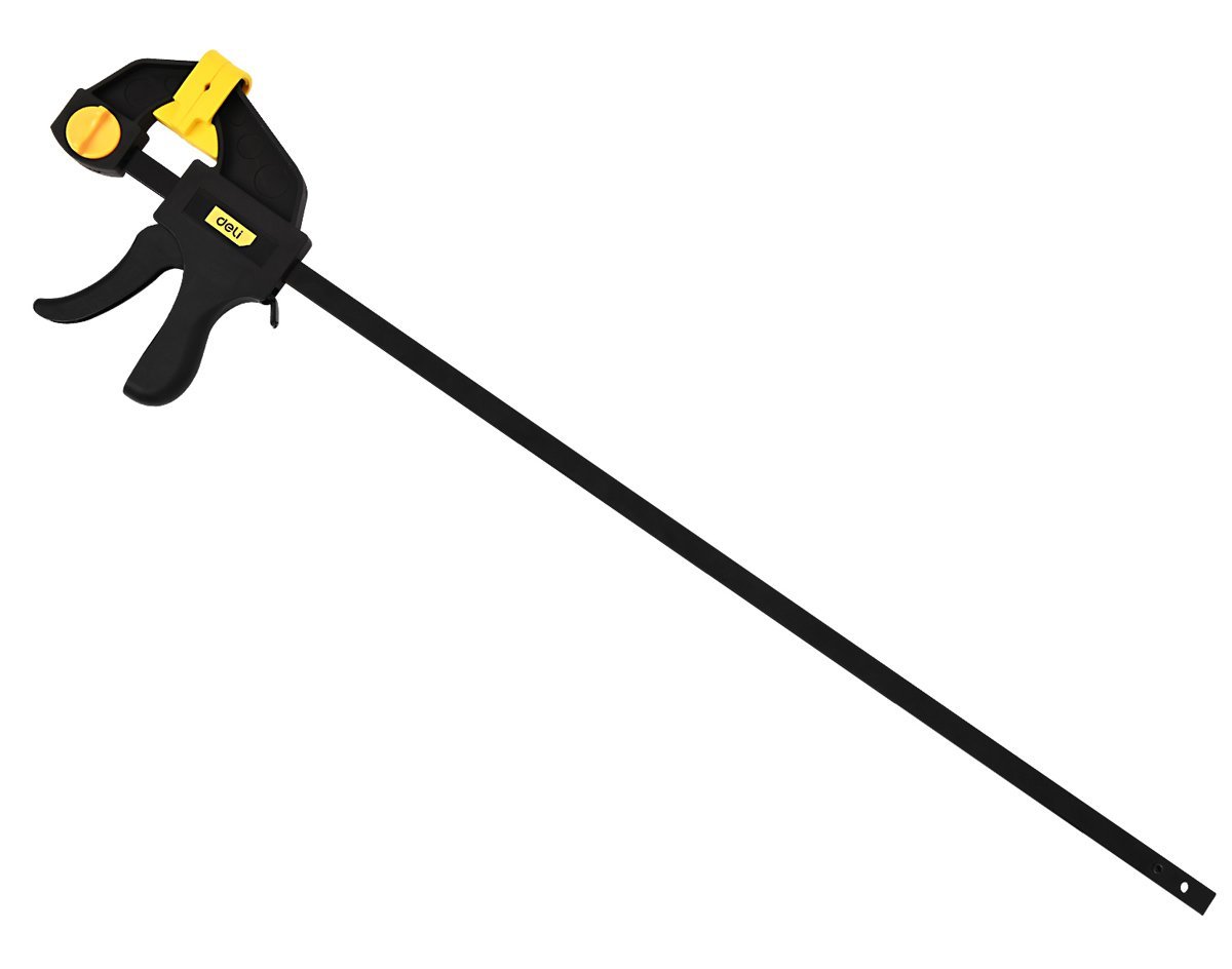 DELI σφιγκτήρας σκανδάλης DL110124 με μέγιστο άνοιγμα 600mm, μαύρος