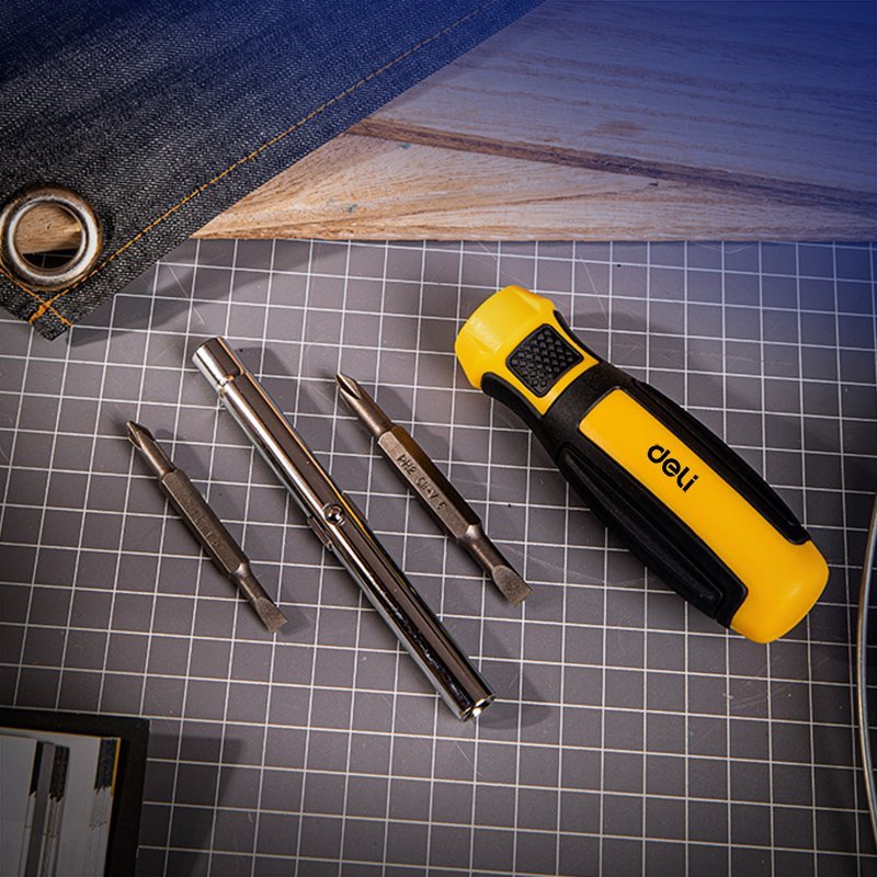 DELI κατσαβίδι DL260206 με εναλλασσόμενες μύτες, μαγνητικό, 4τμχ - Image 2