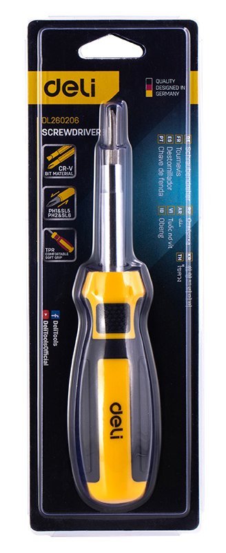 DELI κατσαβίδι DL260206 με εναλλασσόμενες μύτες, μαγνητικό, 4τμχ - Image 4