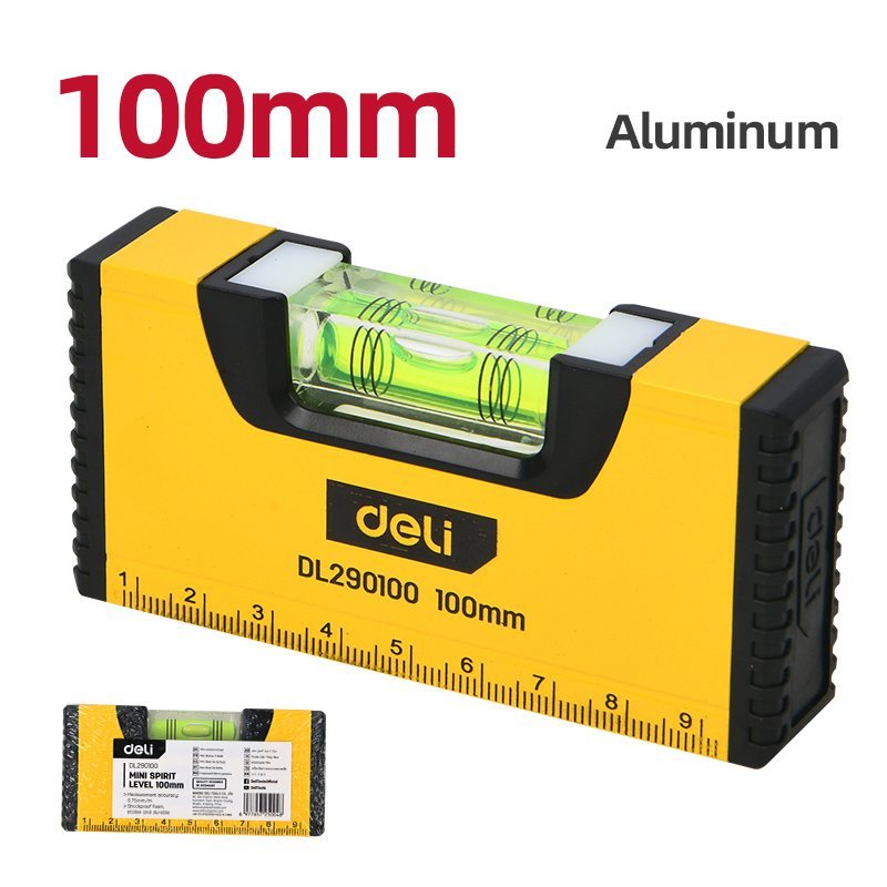 DELI αλφάδι DL290100 με 1 μάτι & κλίμακα, αλουμινίου, 10cm - Image 3