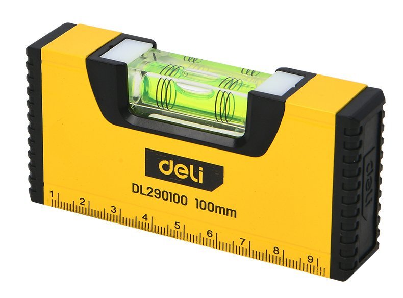 DELI αλφάδι DL290100 με 1 μάτι & κλίμακα, αλουμινίου, 10cm