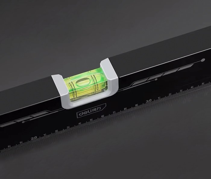 DELI αλφάδι DL290500B με 2 μάτια & χάρακα, 50cm - Image 2