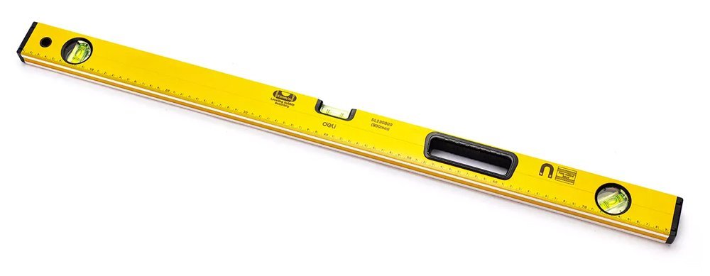 DELI αλφάδι DL290800 με 3 μάτια & χάρακα, μαγνητικό, 80cm - Image 3