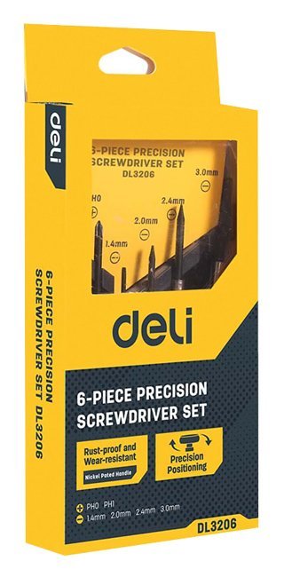 DELI set κατσαβιδιών ακριβείας DL3206, 6τμχ - Image 3