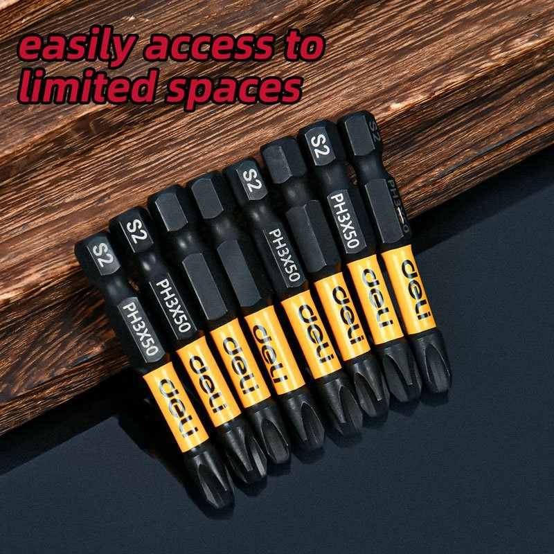 DELI σετ μύτες κατσαβιδιού DL501003Z για δραπανοκατσάβιδο, σταυρωτές, PH3x50mm, 10τμχ - Image 2