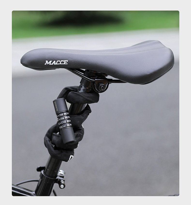 DELI κλειδαριά ποδηλάτου συνδυασμού DL508031, Φ4mm, 1m, μαύρη - Image 2