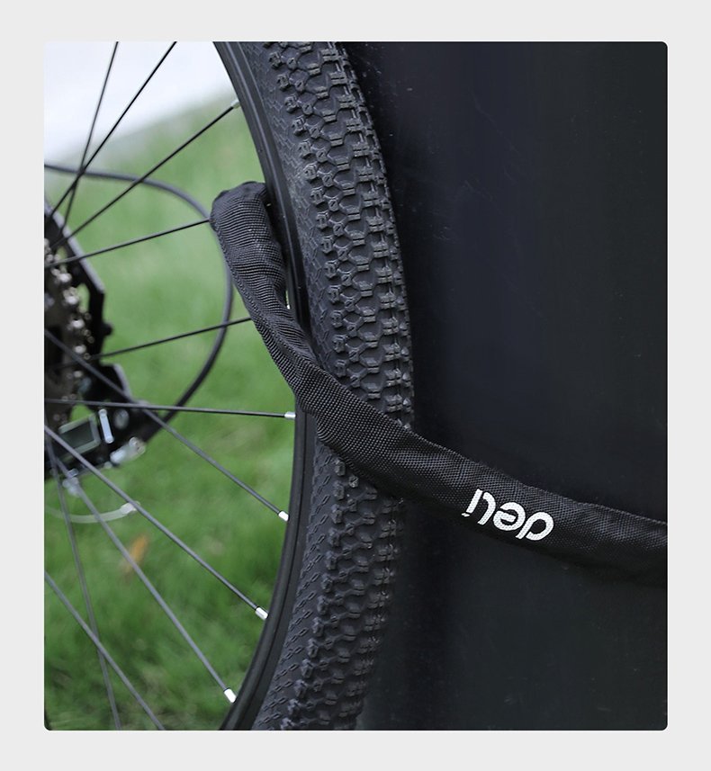 DELI κλειδαριά ποδηλάτου συνδυασμού DL508031, Φ4mm, 1m, μαύρη - Image 3