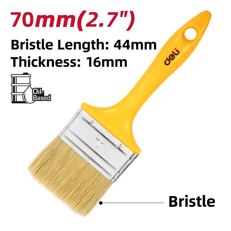 DELI πινέλο βαφής DL509137 με φυσικές τρίχες, πλαστική λαβή, 70mm - Image 2