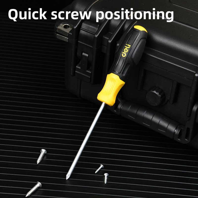 DELI κατσαβίδι σταυρωτό DL636100N με αντιολισθητική λαβή, μαγνητικό, PH2x100mm - Image 2