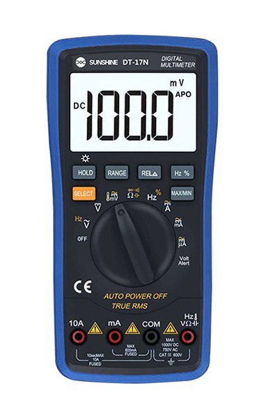 SUNSHINE ψηφιακό πολύμετρο DT-17N, AC 700V/DC 1000V, AC/DC 10A