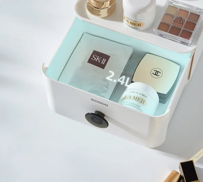 ECOCO θήκη οργάνωσης E2334, επιτραπέζια, 28x21x11cm, λευκή - Image 5