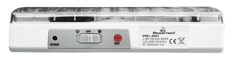 POWERTECH LED φωτιστικό εκτάκτου ανάγκης, 1800mah, λευκό - Image 2