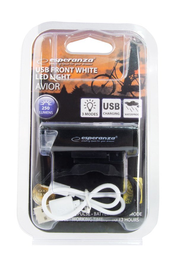 ESPERANZA Εμπρόσθιος φωτισμός ποδηλάτου Avior EOT022, επαναφορτιζόμενος - Image 2
