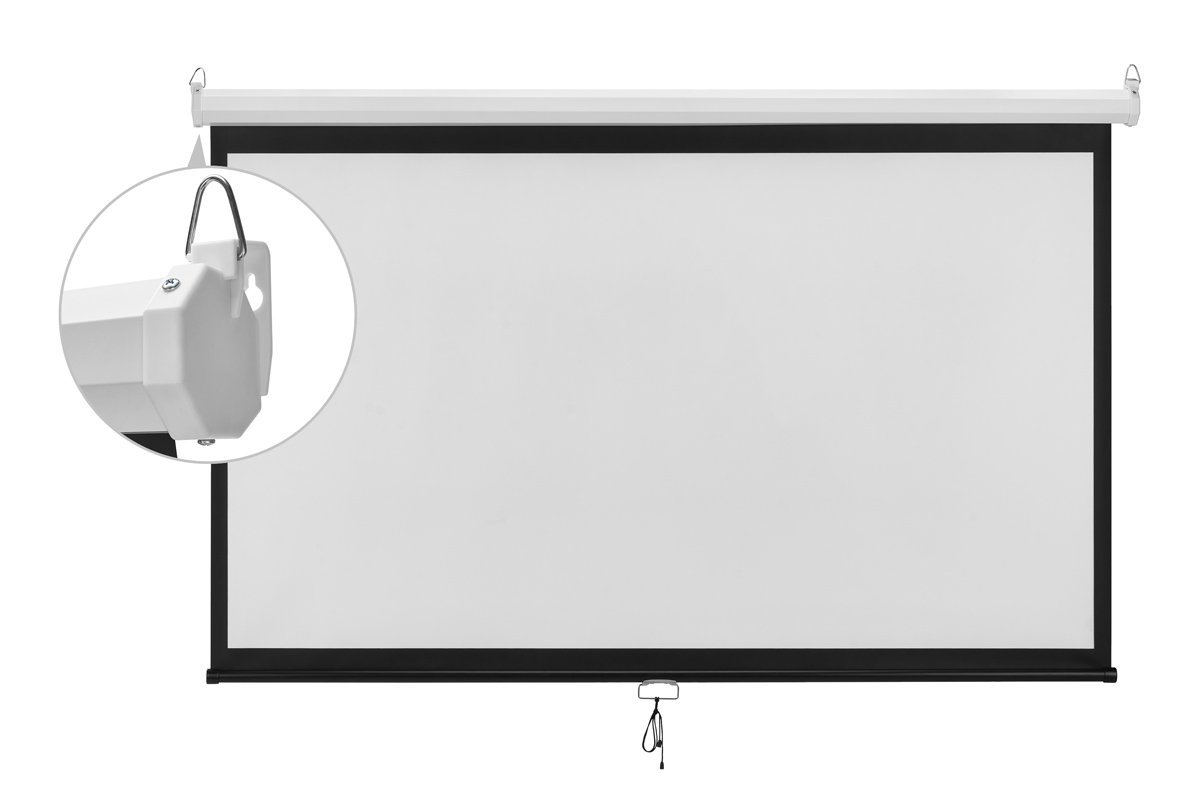BRATECK οθόνη προβολής projector τοίχου/οροφής ESBA100, 221x124cm, 16:9/100", πτυσσόμενη - Image 2