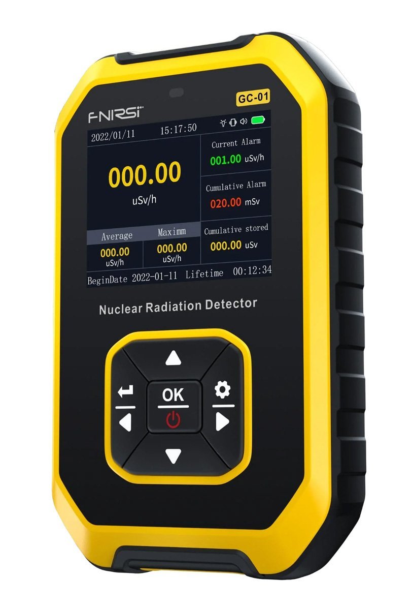 FNIRSI ψηφιακός μετρητής ακτινοβολίας GC-01, β/γ/Χ ακτίνες, επαναφορτιζόμενος