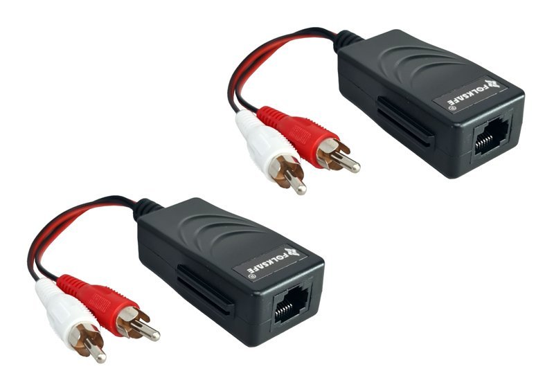 FOLKSAFE audio extender FS-2001AA μέσω καλωδίου RJ45, RCA σε RCA, έως 1000m