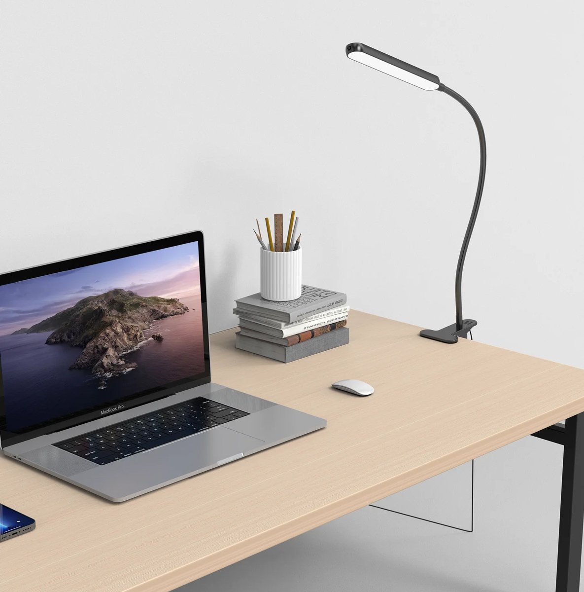 GLOCUSENT φωτιστικό γραφείου GLCSNTA1901 με κλιπ, τηλεχειριστήριο, έως 220lm, μαύρο - Image 7