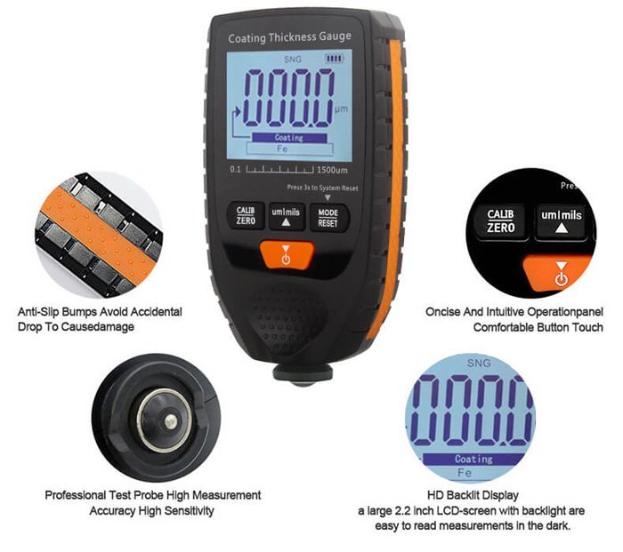 NOYAFA ψηφιακός μετρητής πάχους χρώματος GM998 - Image 4