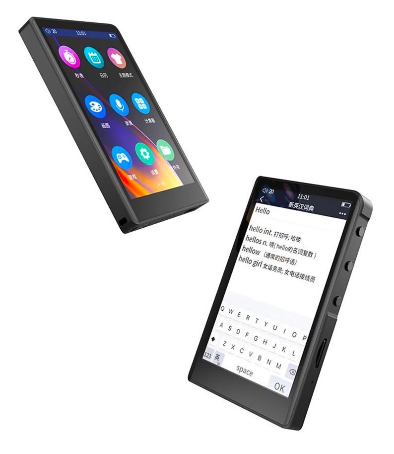 MP3 player I9 me othoni afis 3.8", 16GB, BT, 1000mAh, mayro 1