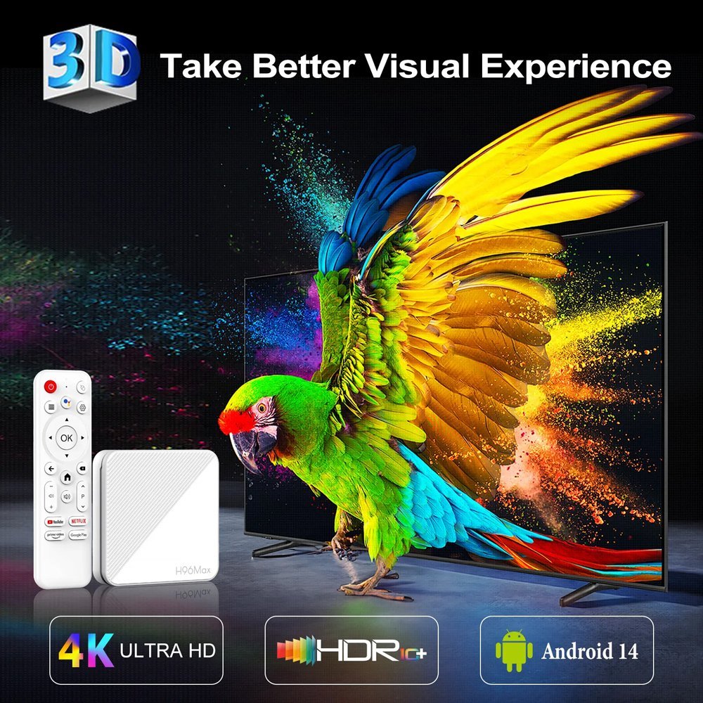 TV Box H313, 4K, 2/16GB, WiFi 6, Bluetooth, Android 14 7