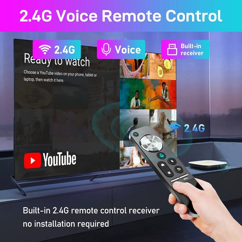 TV Box M2, 8K, RK3528, 4/64GB, WiFi 6, Android 13, voice assistant 4