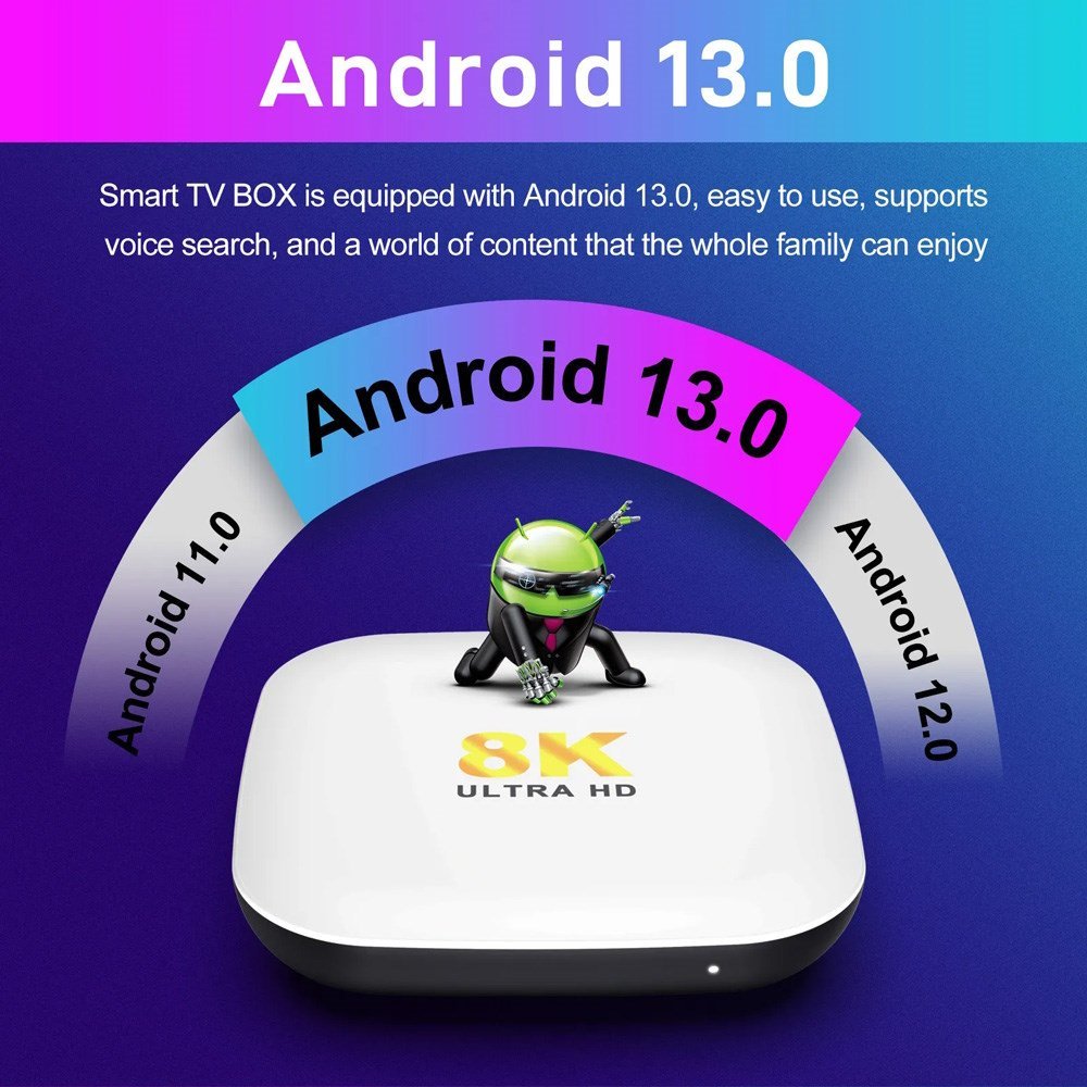 TV Box M2, 8K, RK3528, 4/64GB, WiFi 6, Android 13, voice assistant 5