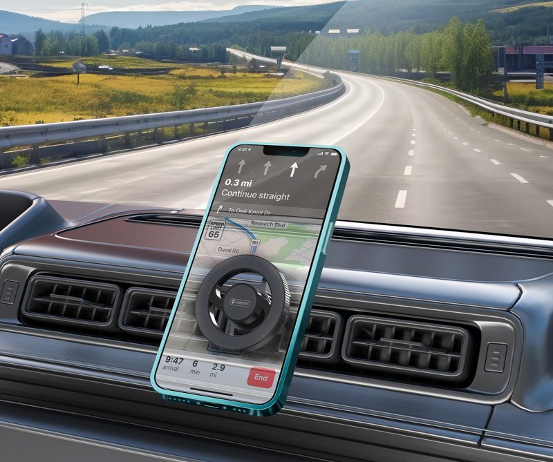 CELEBRAT βάση smartphone αυτοκινήτου HC-13, αεραγωγών, μαγνητική, μαύρη - Image 2