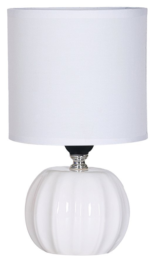 POWERTECH επιτραπέζιο φωτιστικό HLL-0139, E27, κεραμική βάση, λευκό