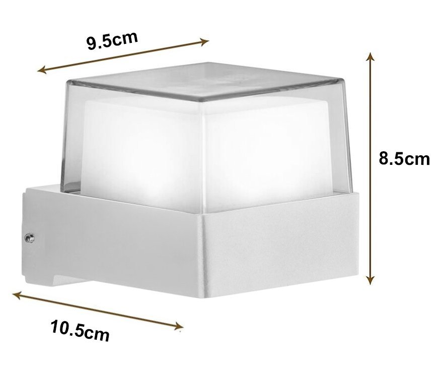 POWERTECH LED φωτιστικό τοίχου HLL-0156, 7W, 4000K, 560lm, IP65, λευκό - Image 4