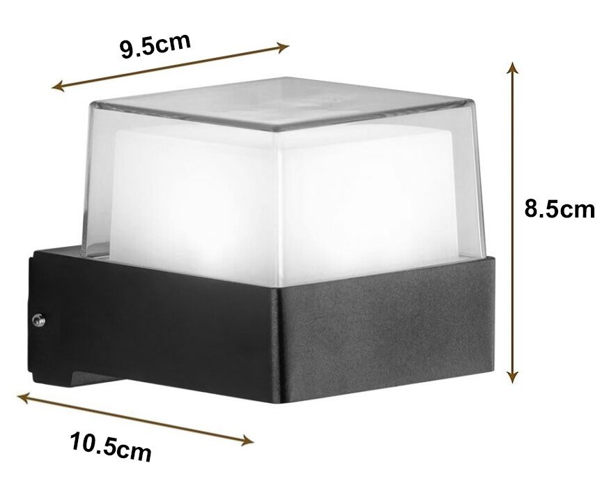 LED fotistiko toichoy, 7W, 4000K, 560lm, IP65, mayro Mayro