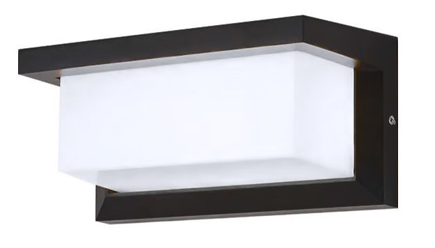 LED fotistiko toichoy, 12W, 4000K, 960lm, IP65, metalliko, mayro Mayro