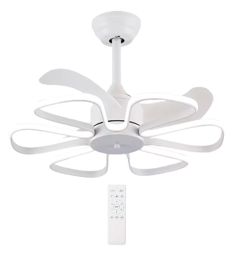 POWERTECH ανεμιστήρας οροφής HLL-0173 με LED φως, 96W, Φ55x35cm, λευκός