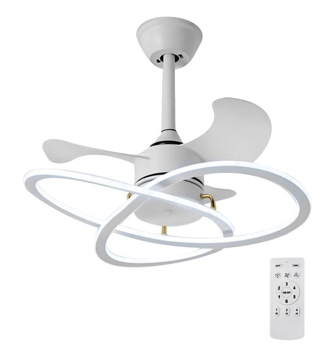 POWERTECH ανεμιστήρας οροφής HLL-0175 με LED φως, 96W, Φ60x25cm, λευκός