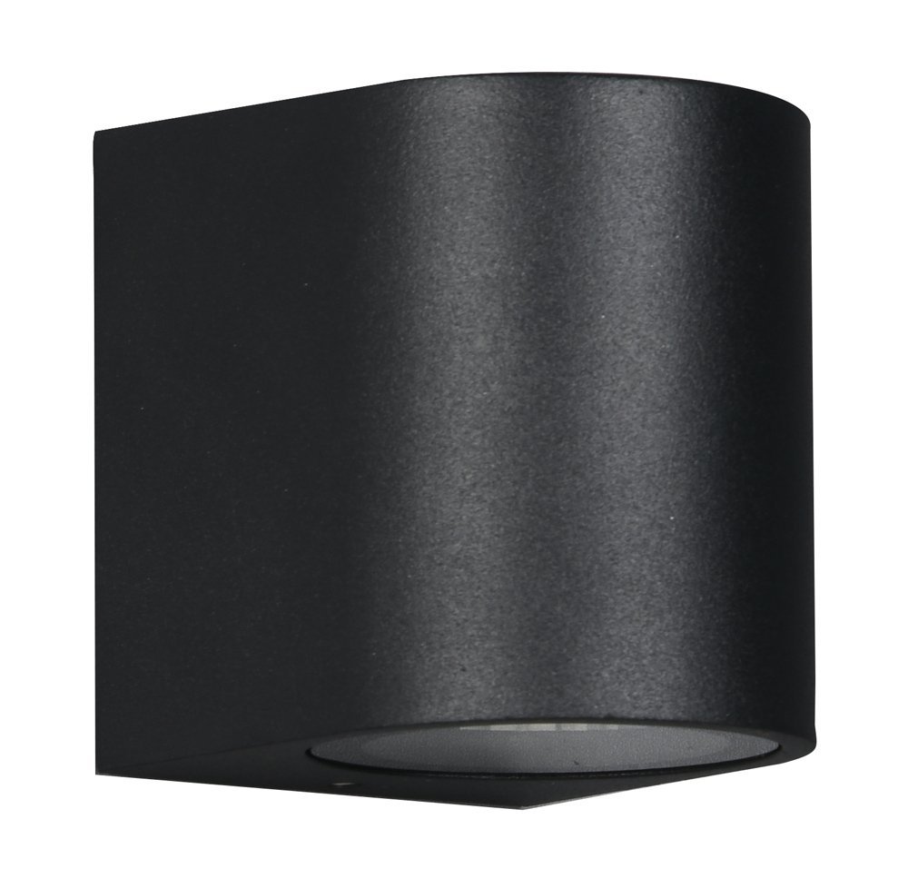 POWERTECH φωτιστικό τοίχου HLL-0187 για GU10 λάμπα, μεταλλικό, IP65, μαύρο