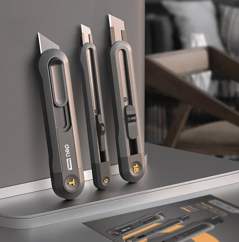 DELI σετ κοπίδια HT4003 με κλείδωμα & άμεσο άνοιγμα, 9/18/20mm, μαύρο, 3τμχ - Image 2