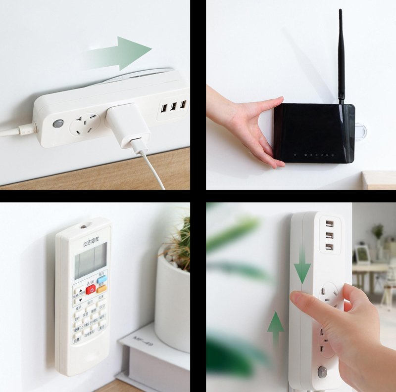 Αυτοκόλλητη βάση HUH-0110 για επιτοίχια τοποθέτηση αντικειμένων, λευκή - Image 3