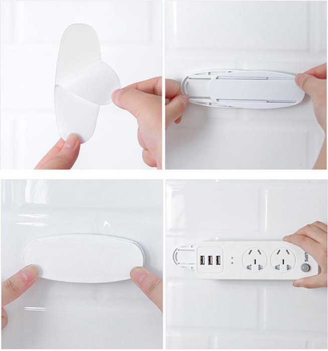 Αυτοκόλλητη βάση HUH-0110 για επιτοίχια τοποθέτηση αντικειμένων, λευκή - Image 4