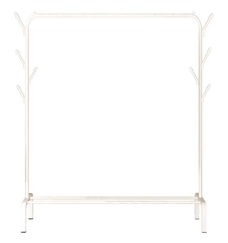 Κρεμάστρα δαπέδου HUH-0127, μεταλλική, 110x40x150cm, λευκή