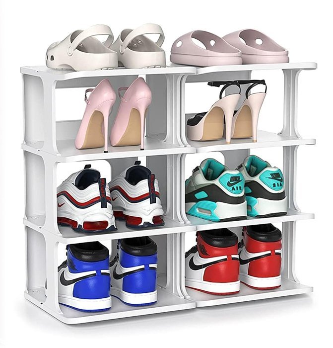 HOME USE παπουτσοθήκη HUH-0154, 4 θέσεων, 24.5x26.5x45cm, γκρι - Image 2