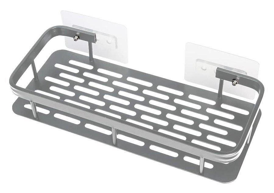 HOME USE ράφι τοίχου HUH-0161, αλουμινίου, 30x5x13cm, ασημί