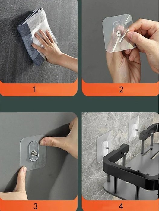 HOME USE ράφι τοίχου HUH-0162, αλουμινίου, 30x5x13cm, μαύρο - Image 4