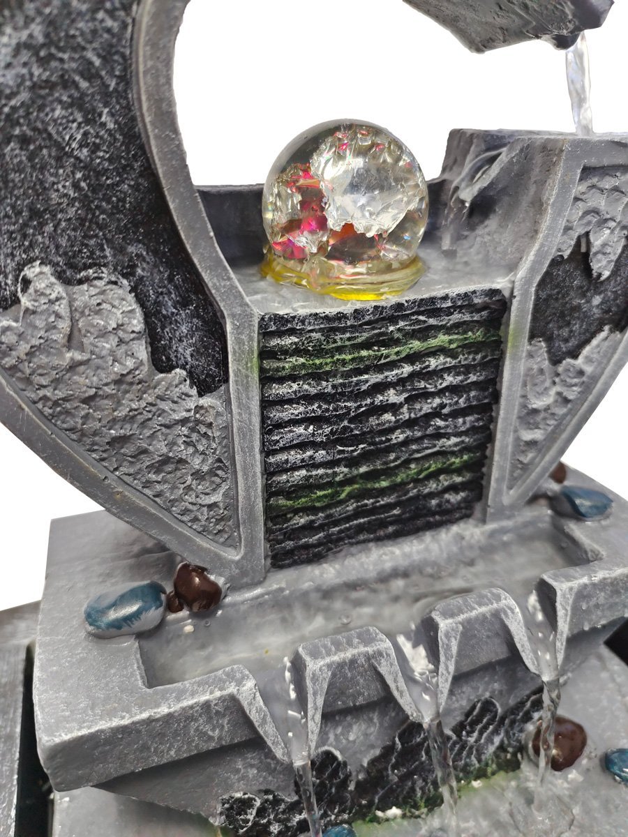 HOME USE διακοσμητικό συντριβάνι HUH-0174, φωτιζόμενο, 30x23x40cm - Image 2