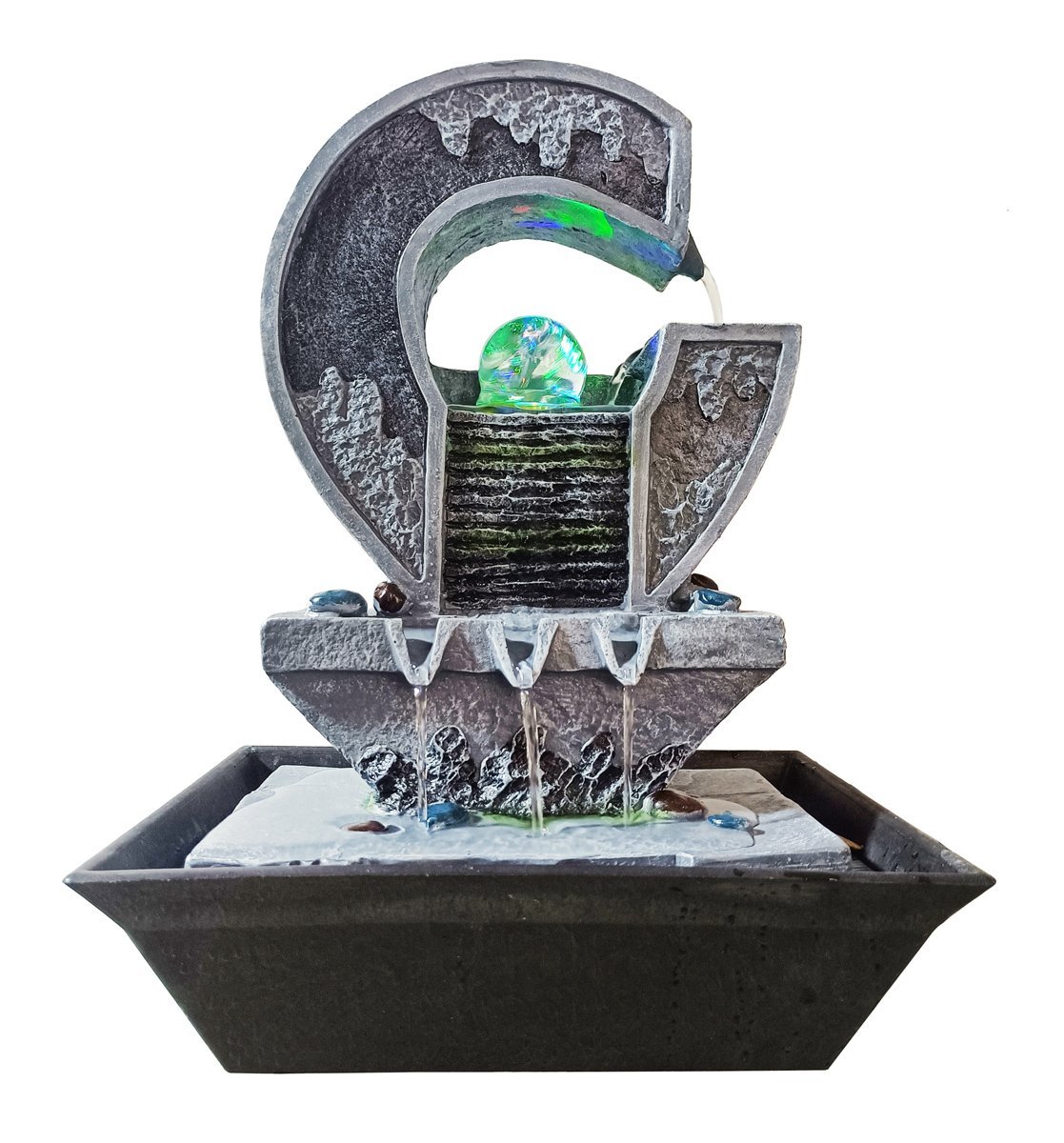 HOME USE διακοσμητικό συντριβάνι HUH-0174, φωτιζόμενο, 30x23x40cm