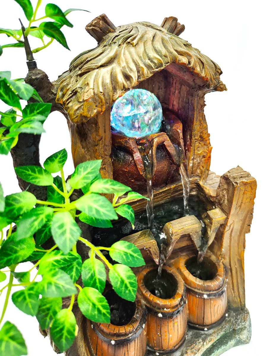 HOME USE διακοσμητικό συντριβάνι HUH-0175, φωτιζόμενο, 28x18x40cm - Image 2