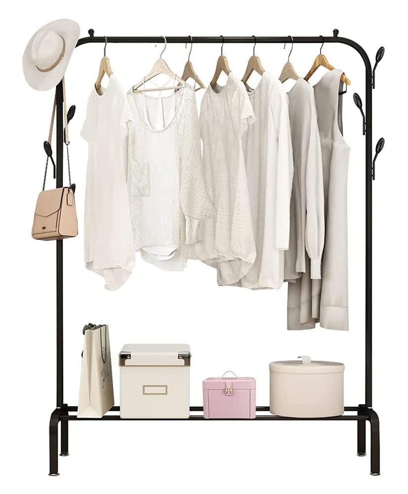 HOME USE κρεμάστρα δαπέδου HUH-0179, μεταλλική, 110x40x150cm, μαύρη - Image 2