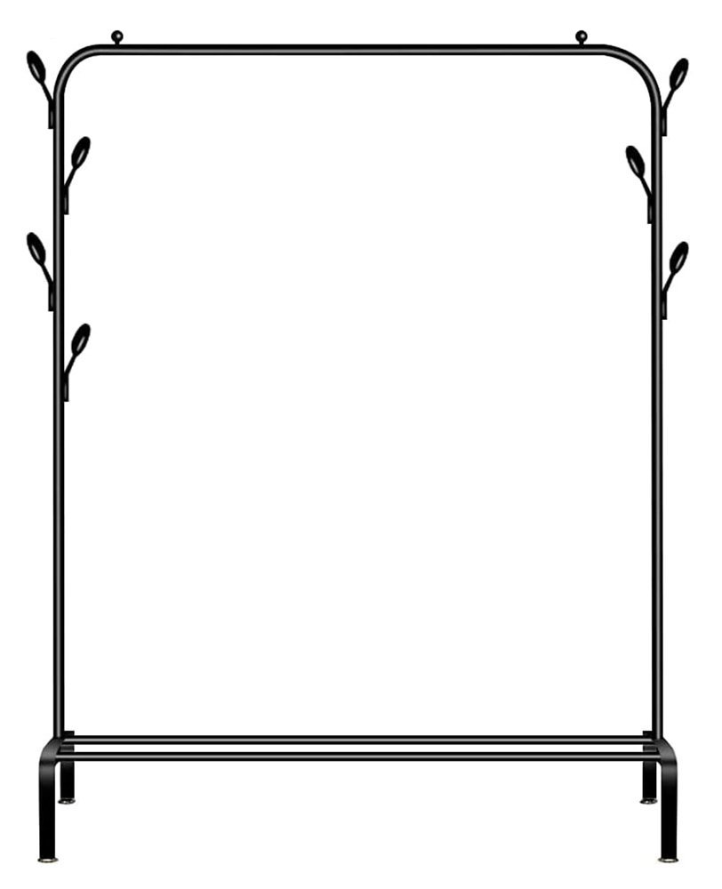 HOME USE κρεμάστρα δαπέδου HUH-0179, μεταλλική, 110x40x150cm, μαύρη