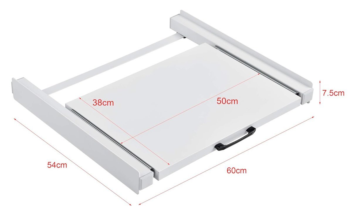 HOME USE συνδετικό πλυντηρίου/στεγνωτηρίου HUH-0194 με συρτάρι, 60x54x7.5cm - Image 5