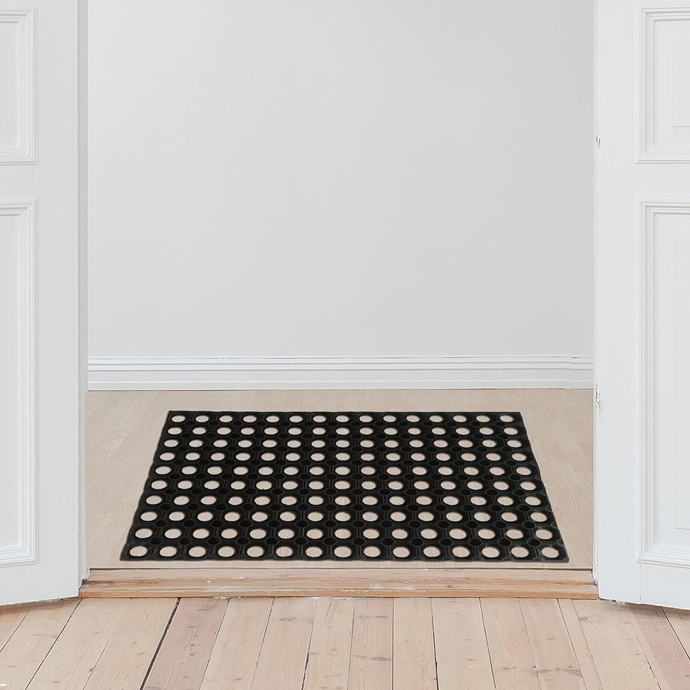 HOME USE πατάκι εισόδου HUH-0209, αντιολισθητικό, καουτσούκ, 60x40cm, 16mm πάχος, μαύρο - Image 2